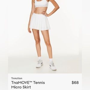 ARITZIA Tna Tennis Skirt White